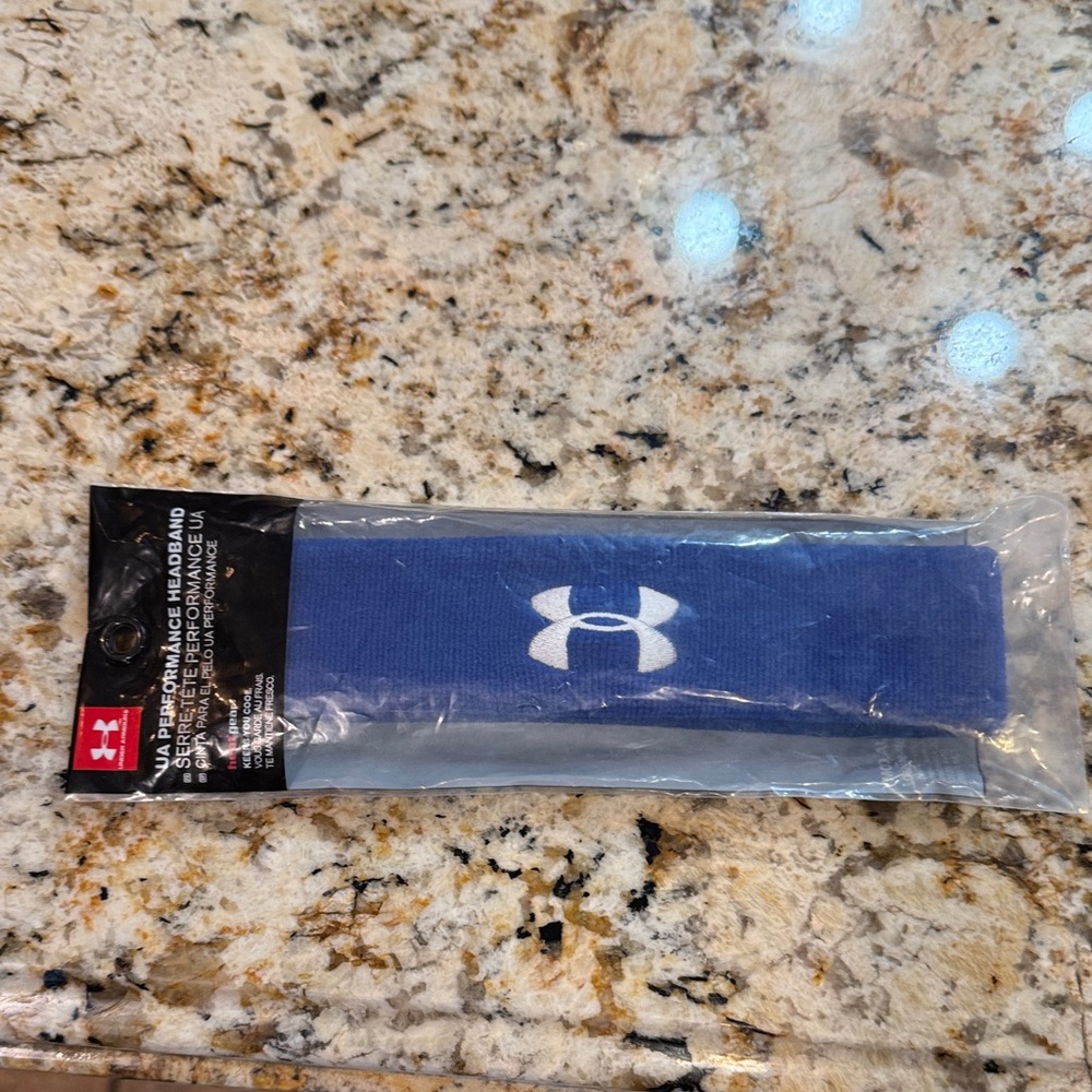 Under Armour Blue and White Sports Headband